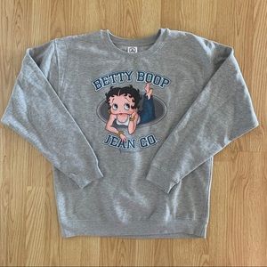 Betty Boop Crewneck Sweatshirt Grey